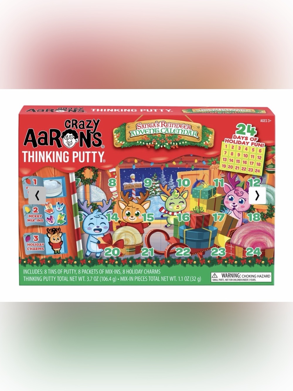 🎄Crazy Aaron's Thinking Putty “Santa’s Reindeer” Advent Calendar 🎄